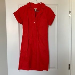 JCrew Red Shirtdress